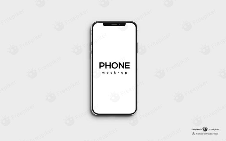 موکاپ گوشی آیفون جدید از نمای روبرو