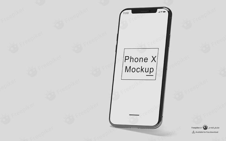 موکاپ با کیفیت گوشی آیفون از نمای کناری