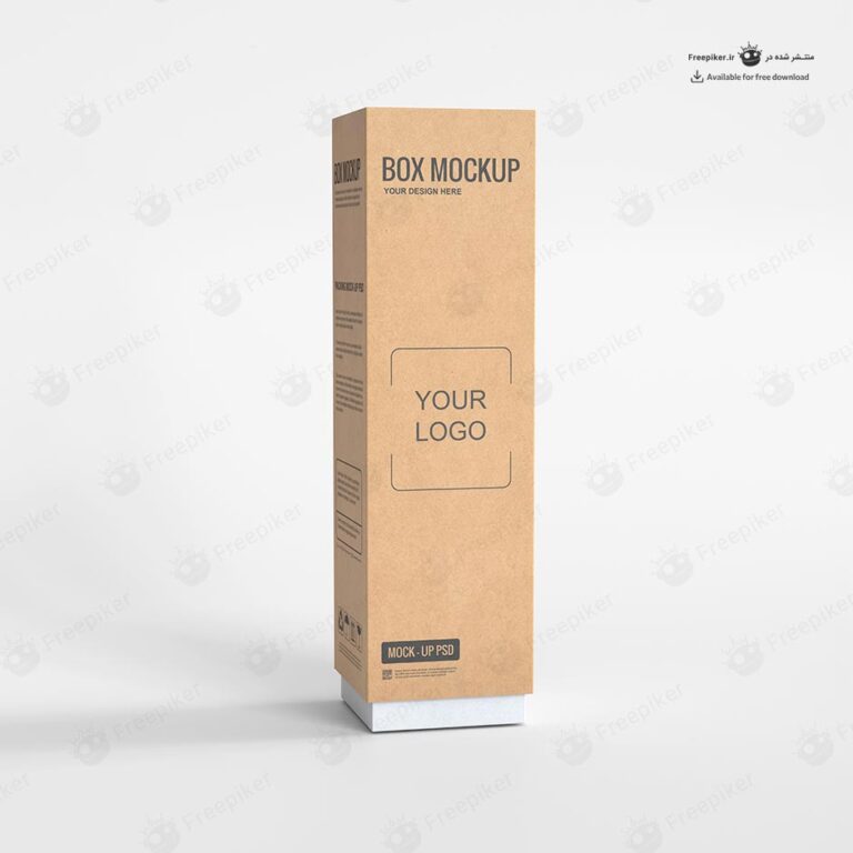 موکاپ جعبه مقوایی ایستاده