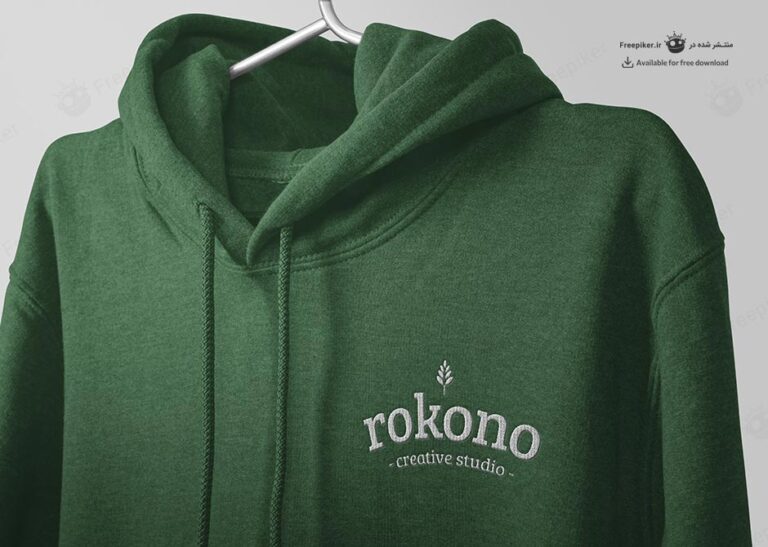 موکاپ هودی سبز رنگ