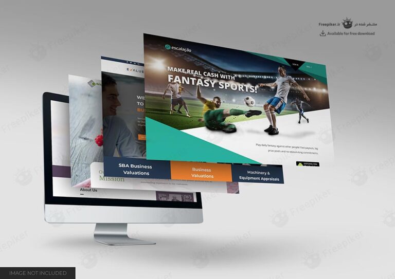 موکاپ صفحات سایت در کامپیوتر اپل