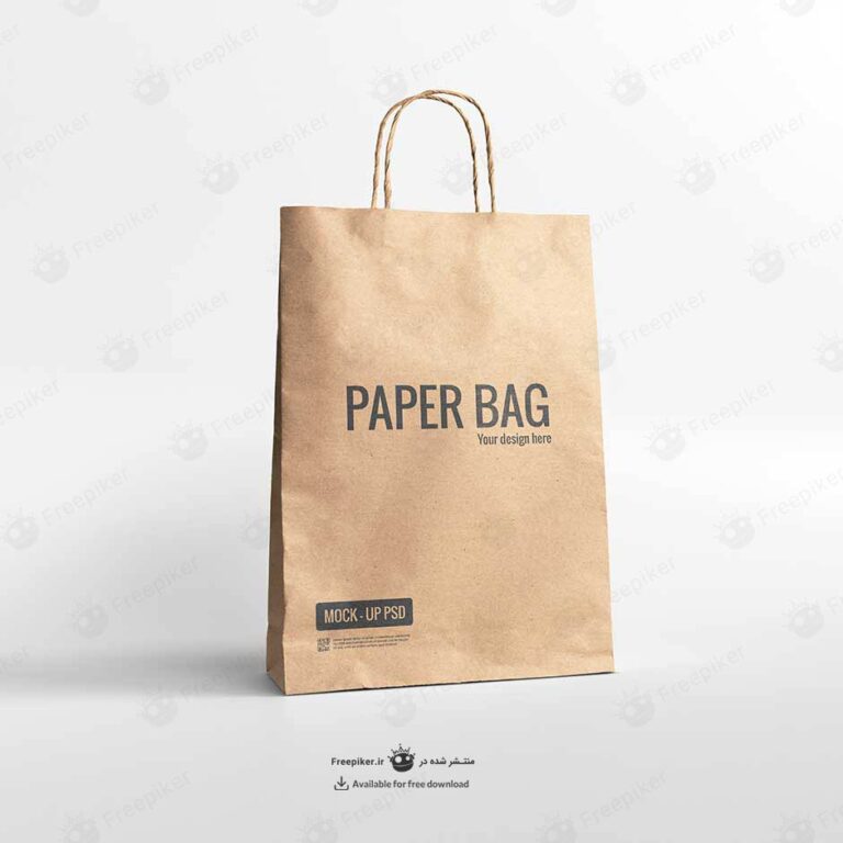 موکاپ ساک دستی کرافت تبلیغاتی ایستاده