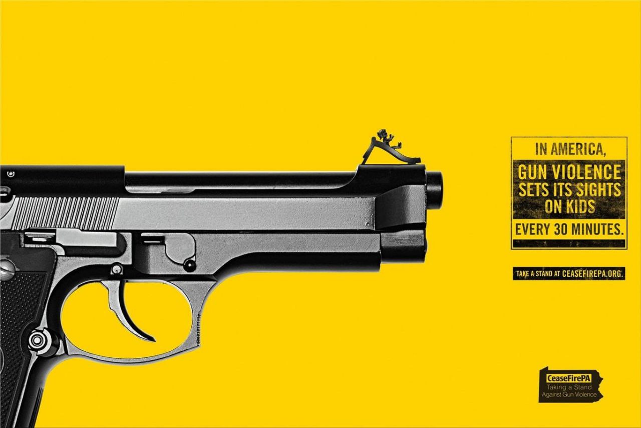 ایده تبلیغاتی خشونت با اسلحه