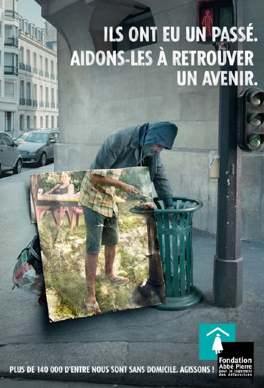 کمپین تبلیغاتی بنیاد خیریه Abbe Pierre در فرانسه