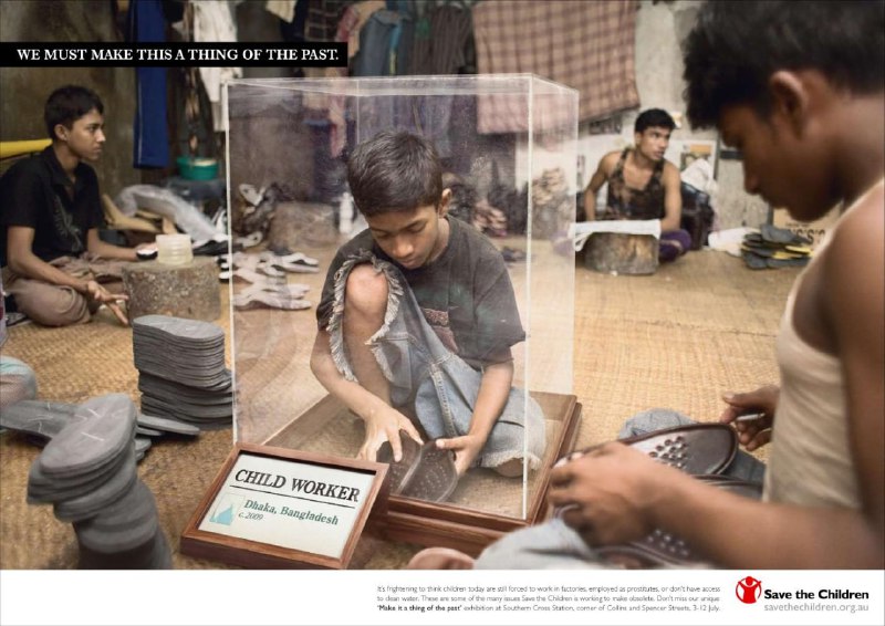 کمپین تبلیغاتی سازمان Save the Children درمورد کودکانِ سرباز و کودکانِ کارگر جنسی درکشوربنگلادش
