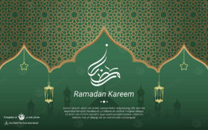 بنر سایت با تم سبز برای ماه رمضان