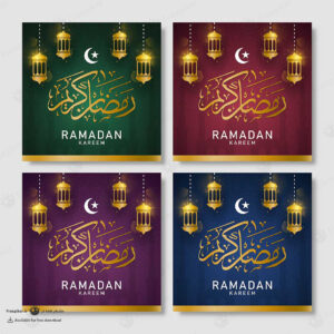پکیج 4 عددی پست اینستاگرام مناسب استفاده برای ماه رمضان