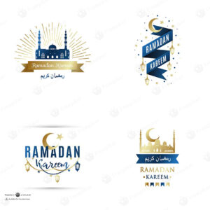 لوگوی آماده مناسبتی ماه رمضان با تصویر مسجد