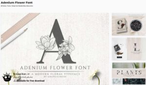 فونت پولی Adenium-Flower-Font
