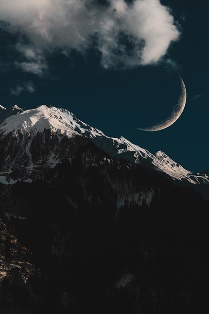 پکیج 10 عددی تصویر زمینه با کیفیت HD و زیبای ماه در آسمان برای گوشی
