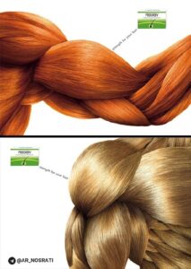 ایده تبلیغاتی داروی تقویت موی سر