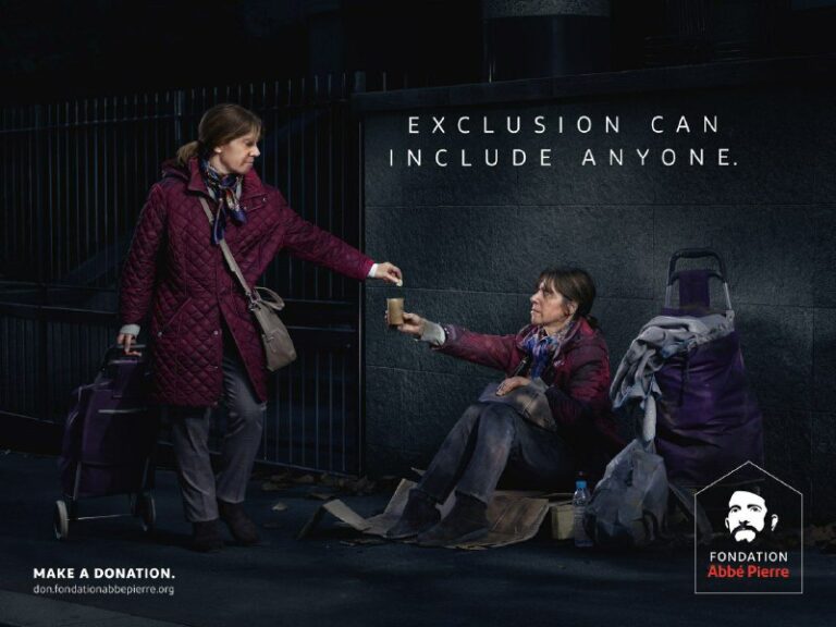 ایده تبلیغاتی فقرا و بی‌خانمانها