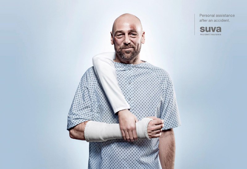کمپین تبلیغاتی بیمه حوادث در سوییس