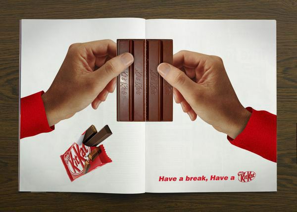 ایده تبلیغاتی شکلات در مجله