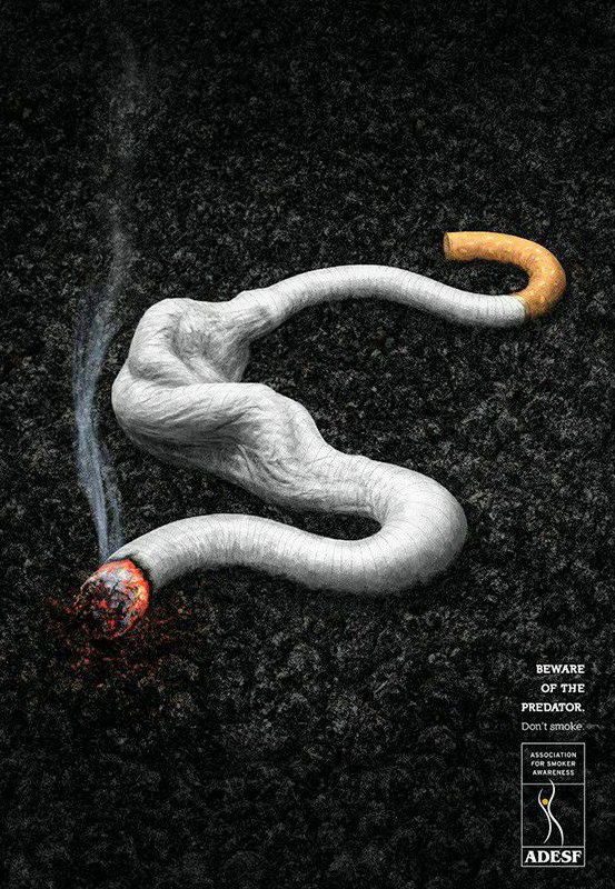 ایده تبلیغاتی ضد سیگار