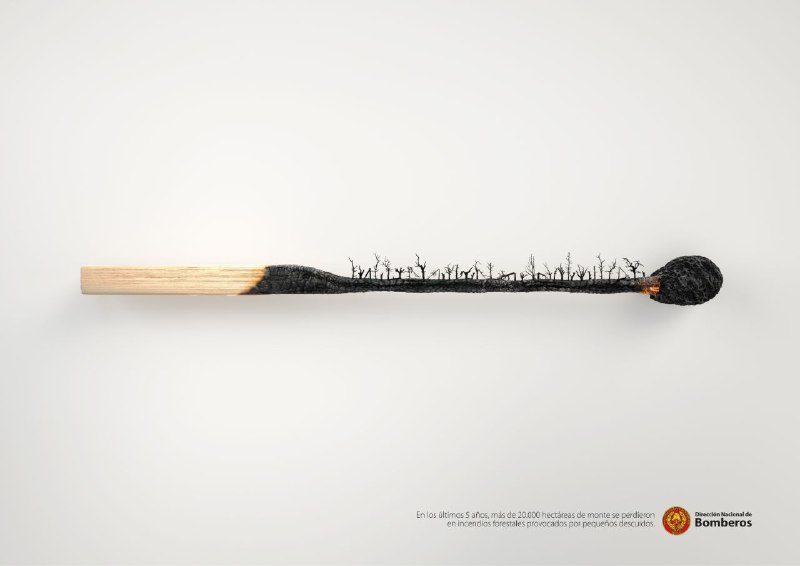 ایده تبلیغاتی آتش سوزی جنگل