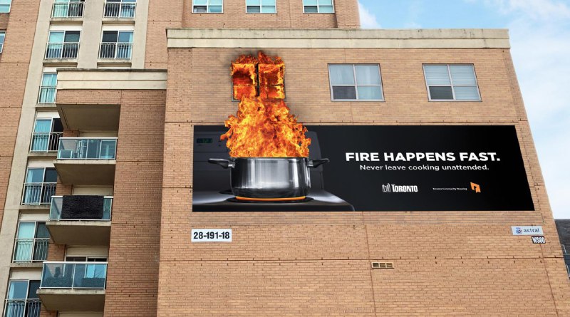 ایده تبلیغاتی آتش سوزی