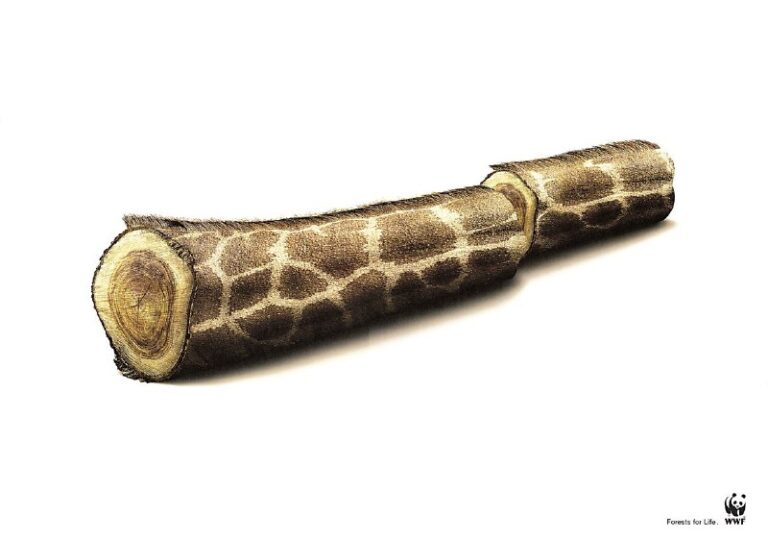 ایده تبلیغاتی نابودی جانوران ودرختان