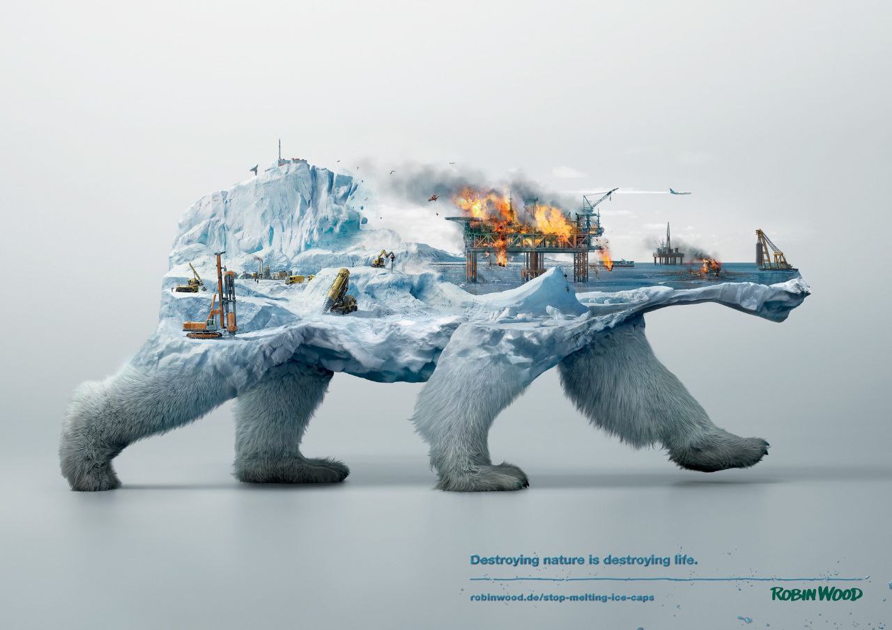 کمپین تبلیغاتی سازمان طرفدار محیط زیست Rabin Wood در آلمان