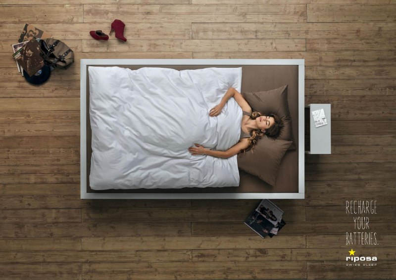 کمپین تبلیغاتی تولیدکنندۀ تشک و سرویس خواب در سوییس