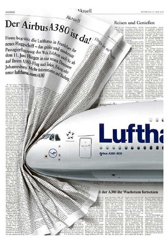 ایده تبلیغاتی شرکت Lufthansa