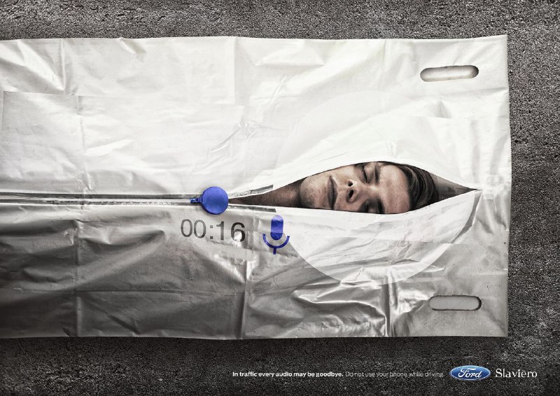 کمپین تبلیغاتی خطرات پیام دادن هنگام رانندگی