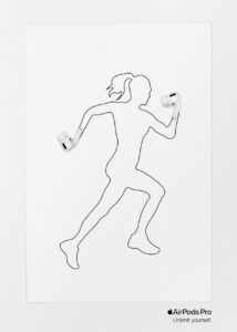 ایده تبلیغاتی هدفون بی‌سیم محصول اپل