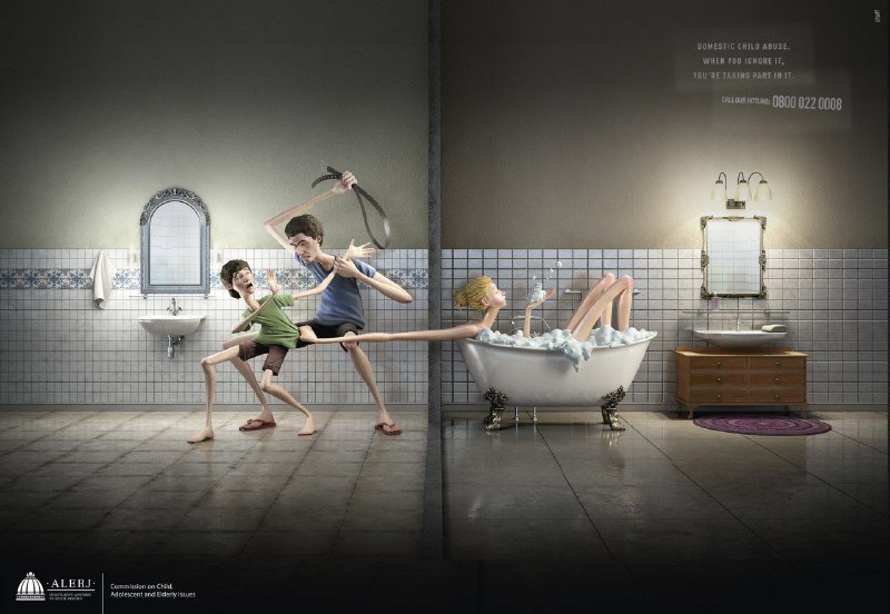 کمپین تبلیغاتی کودک‌آزاری وخشونت خانگی