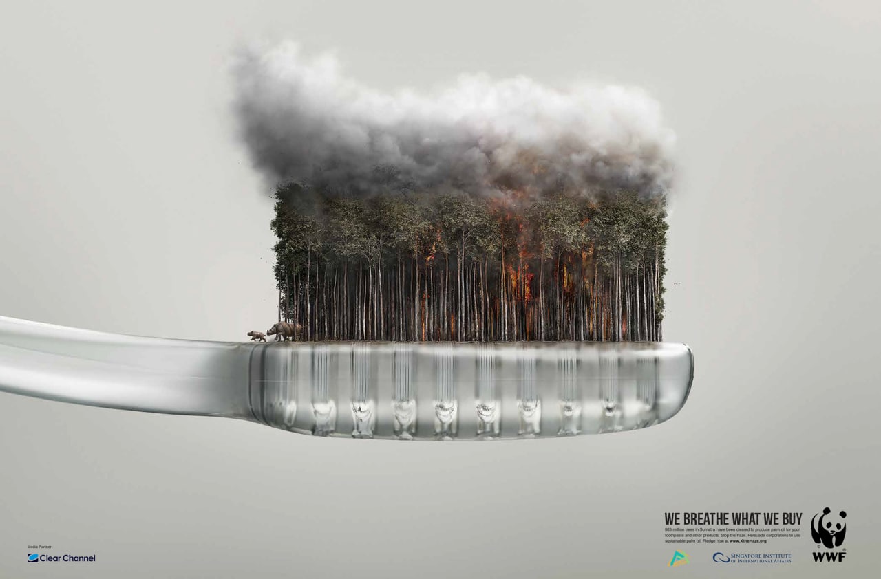 ایده تبلیغاتی نابودی جنگلها