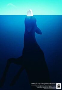 ایده تبلیغاتی ذوب شدن یخ‌های قطبی