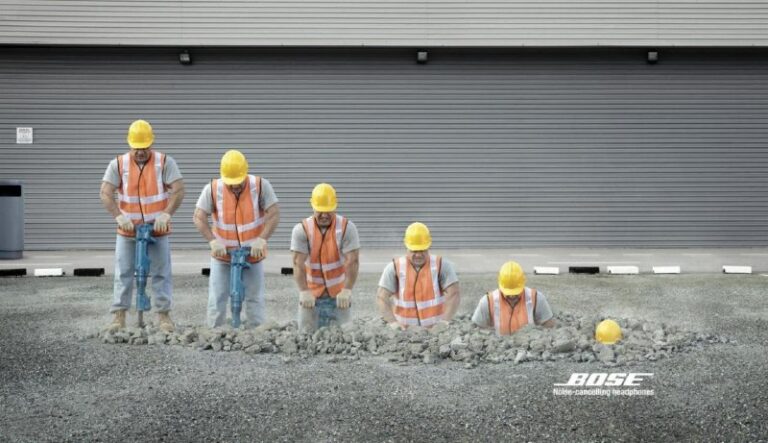 ایده تبلیغاتی هدفون‌های بدون نویز