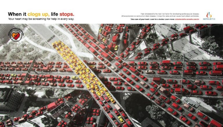 ایده تبلیغاتی عواقب کلسترول بالا