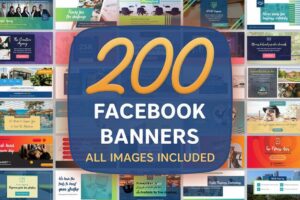 قالب اینستاگرام و بنر 200 عددی مناسب کاور فیسبوک و بنر های شبکه های اجتماعی