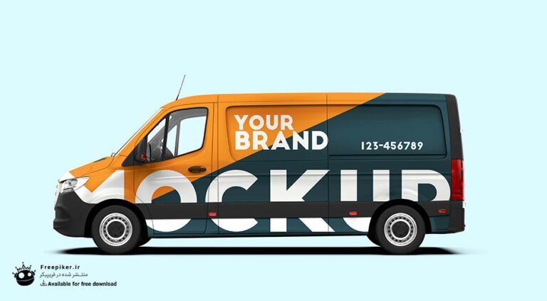 موکاپ بدنه کناری ون با کیفیت بسیار بالا