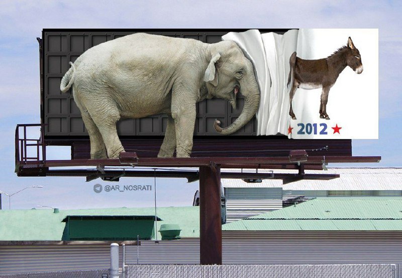 بیلبورد تبلیغاتی انتخابات 2012 امریکا