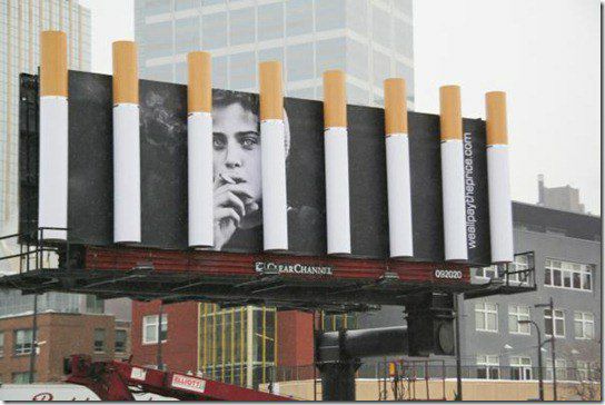 بیلبورد تبلیغاتی مصرف سیگار