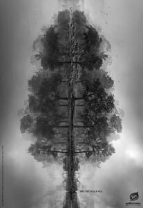 ایده تبلیغاتی قطع درخت