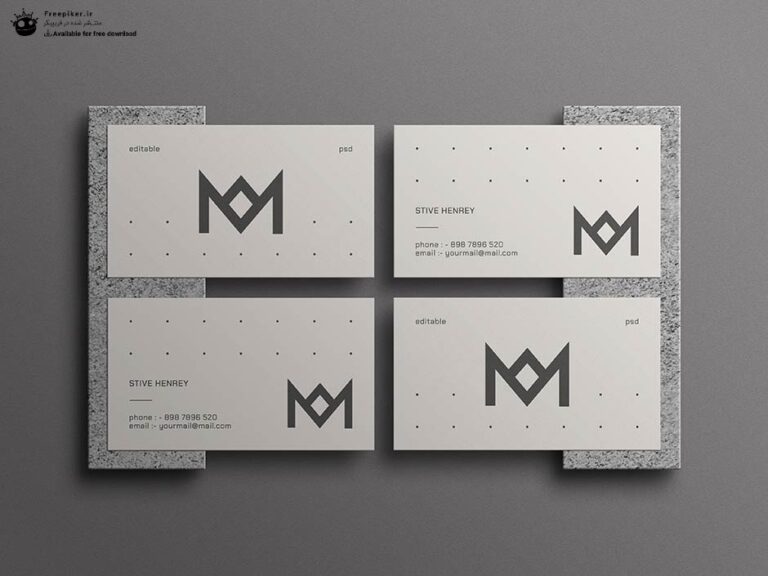 موکاپ کارت ویزیت مینیمال سفید