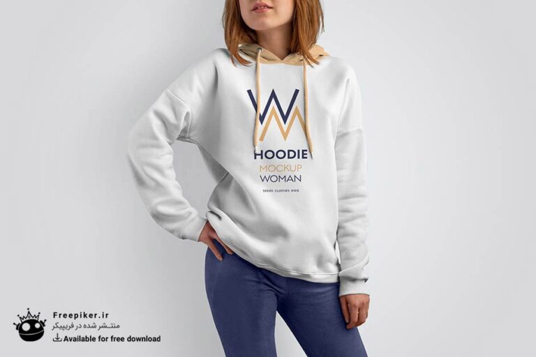 موکاپ طرح روی سویشرت زنانه