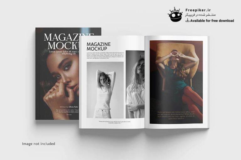 موکاپ صفحات داخلی مجله تبلیغاتی