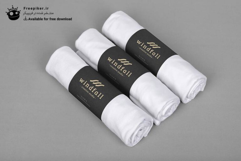 موکاپ لیبل بسته بندی تی شرت با قابلیت تغییر و کیفیت بالا