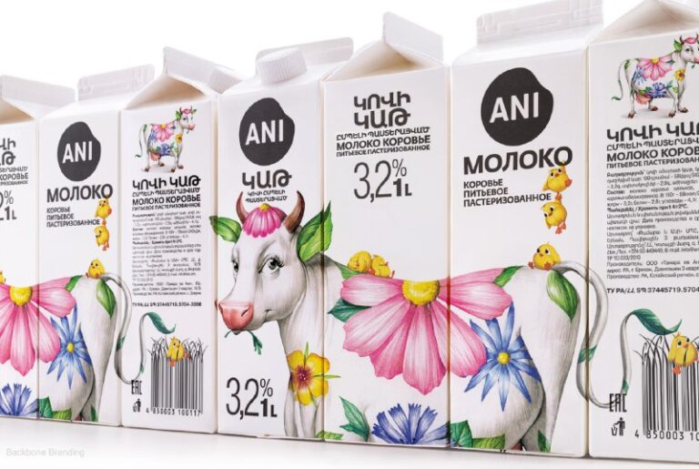 بسته بندی خلاقانه لبنیات در ارمنستان