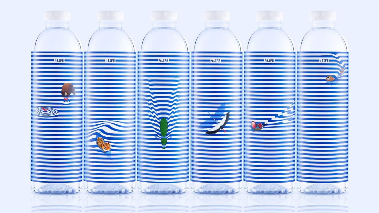 بسته بندی خلاقانه بطری‌های آب‌معدن