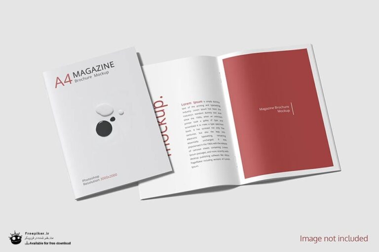 موکاپ جلد رو و صفحات داخلی مجله آشپزی