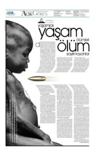 کمپین تبلیغاتی گرافیک روزنامه سیاه و سفید