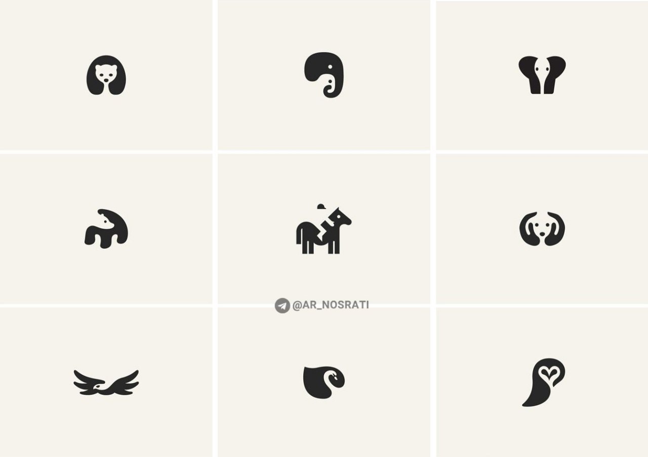 کمپین تبلیغاتی گرافیک طراحی مینیمال از حیوانات