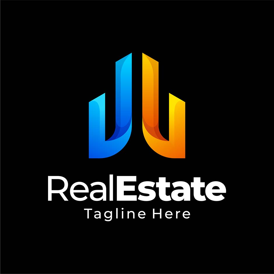 لوگوی رنگی ساختمان سازی real estate