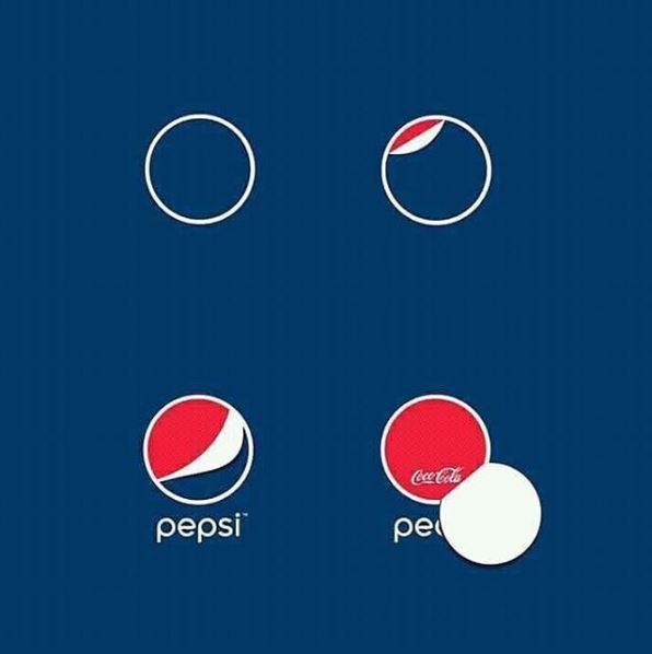 آگهی تبلیغاتی خلاقانه شوخی با لوگوی پپسی و کوکا