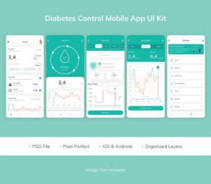 کیت طراحی اپلیکیشن مدیریت دیابت و قند خون