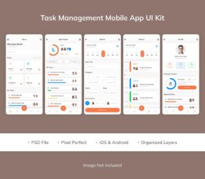 کیت طراحی اپلیکیشن مدیریت فعالیت های شخصی task management